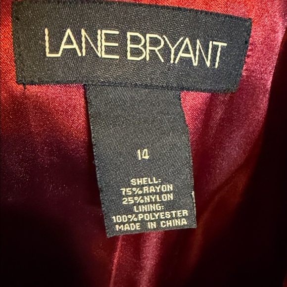 Lane Bryant Velvet Red Women's Blazer Jacket - Picture 6 of 7